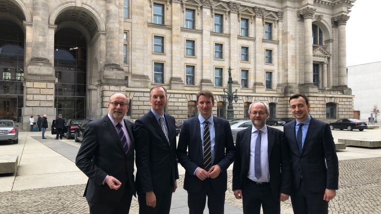 v.l.n.r.: Hans-Jürgen Thies, Matthias Heider, Patrick Sensburg, Volkmar Klein, Paul Ziemiak
