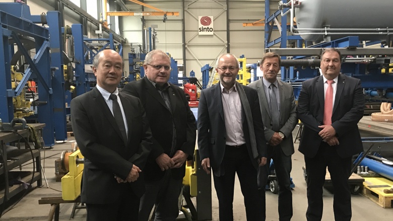 v.l. Masayoshi Koyama, Matthias Hofius, Volkmar Klein MdB, Günther Wagener, Klaus Wilbert